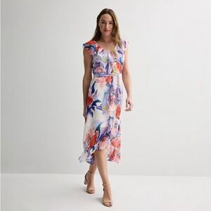 NWT Woman’s Harper Rose Floral Wrap Midi Dress